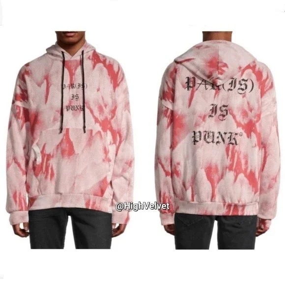 ELEVEN PARIS Cotton Marble Hoodie sz Medium